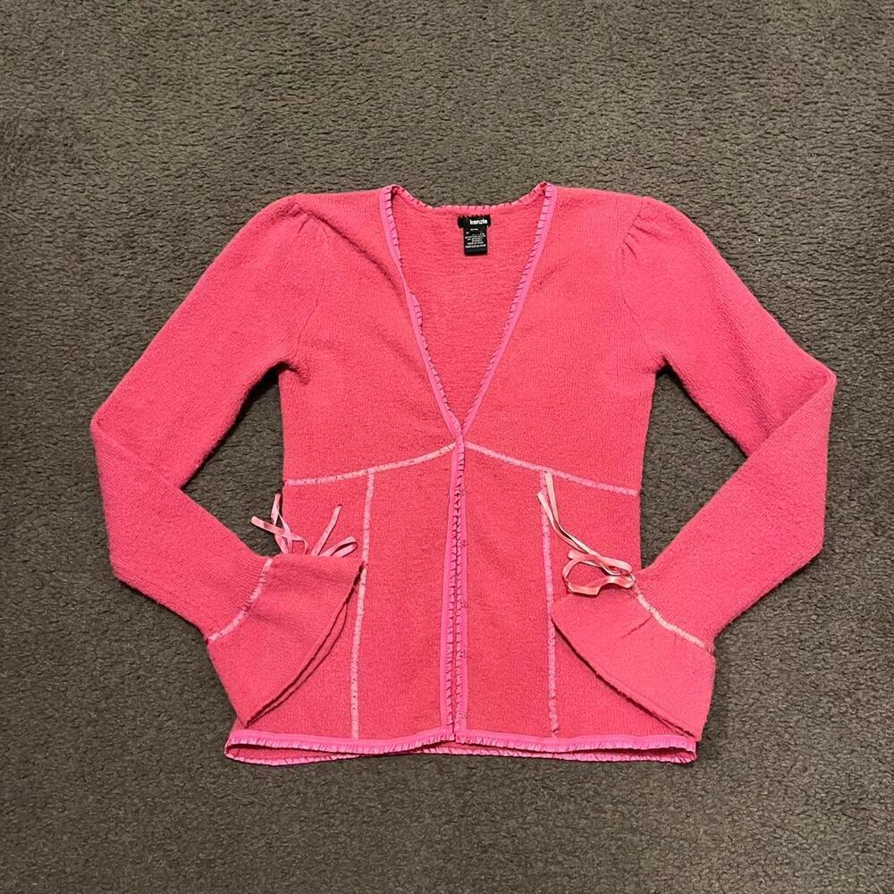 Y2K Balletcore Ribbon Cardigan - Picture 2 of 6